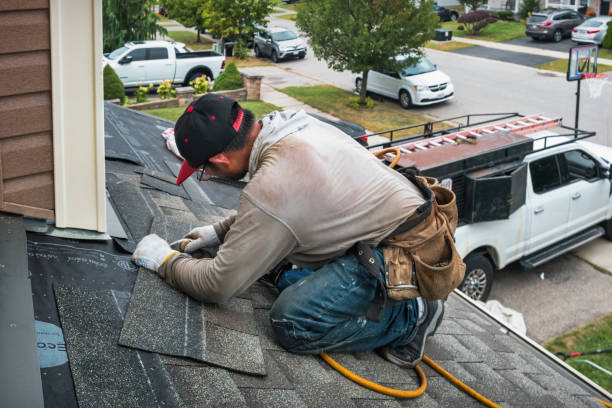 Professional Roof Inspection technician working in Floral Park, NY